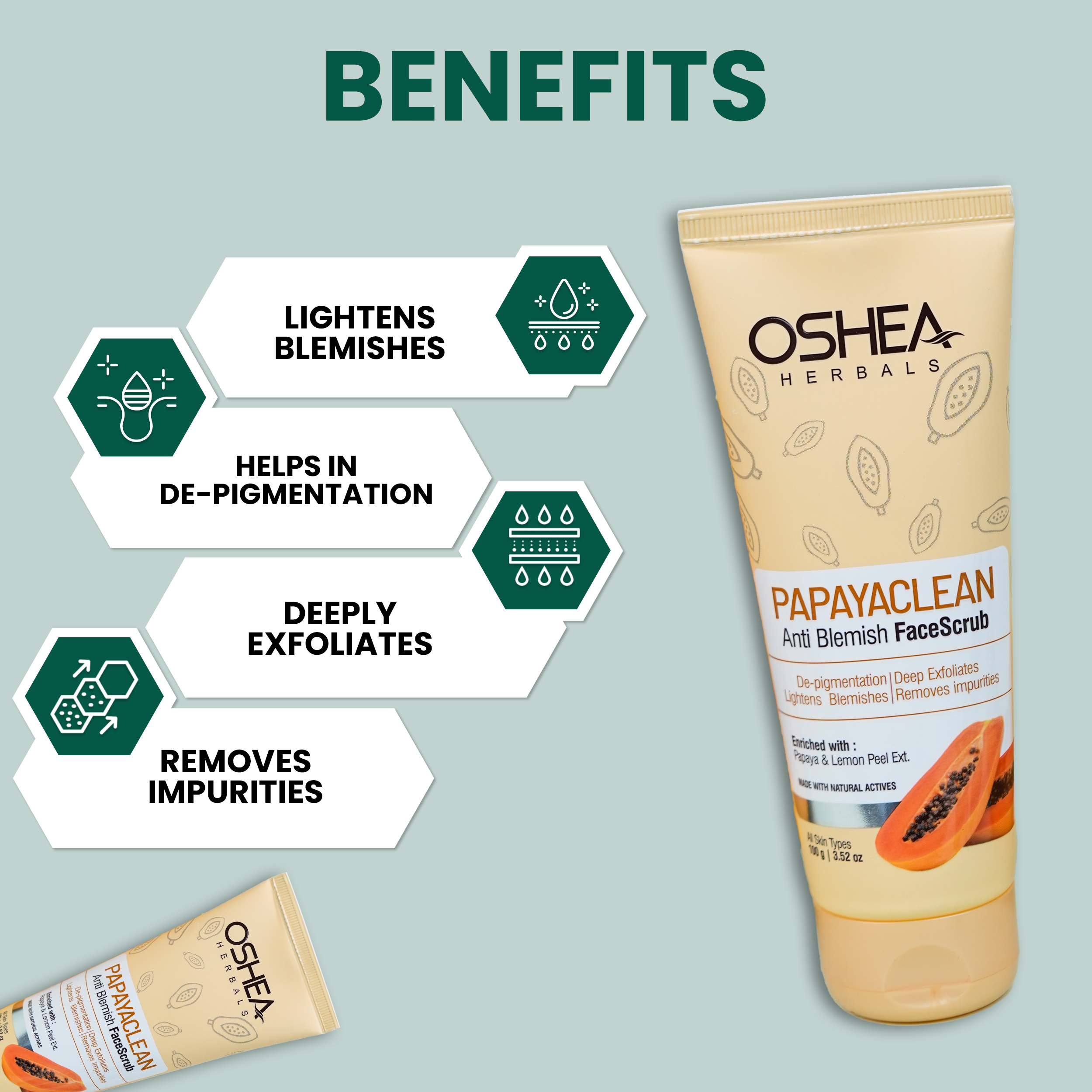 Benefits Papayaclean Anti Blemishes Face Scrub Oshea Herbals