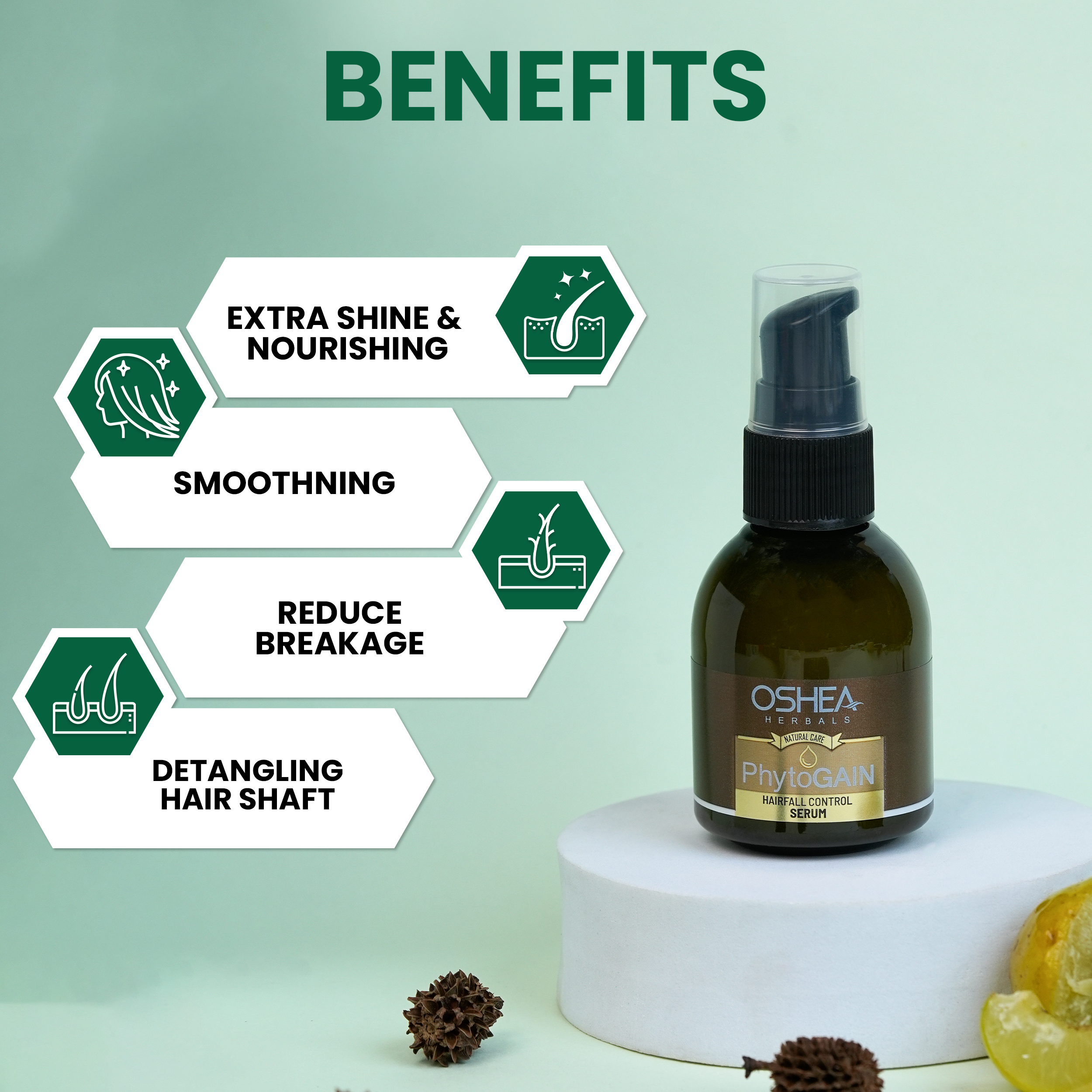 Benefits Phytogain Smoother Hair Serum Oshea Herbals 