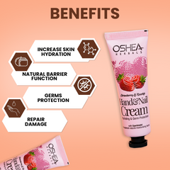 Benefits Strawberry Rasehip Hand Cream Nail Cream Oshea Herbals