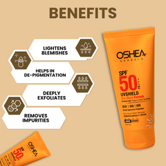 Benefits Uv Shield Sun Block Formula SPF50PA_Oshea Herbals