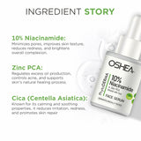 Face Serum - 10% Niacinamide + Zinc PCA infused with Cica