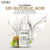 Face Serum - 10% Glycolic Acid + 2% Niacinamide infused with Kiwi