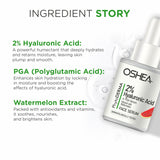 Face Serum - 2% Hyaluronic Acid + PGA Serum Infused with Watermelon