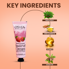 Key Ingredients Strawberry Rasehip Hand Cream Nail Cream Oshea Herbals