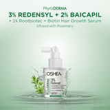 Hair Growth Serum - 3% Redensyl + 2% Baicapil + 1% Rootbiotec + Biotin + Hydrolyzed Rice Protein Infused with Rosemary