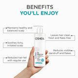 Anti - Dandruff Shampoo - 2% Salicylic Acid + 2% Fluidipure 8G C + 0.3% Piroctone Olamine + Pentavitin Infused with Probiotic