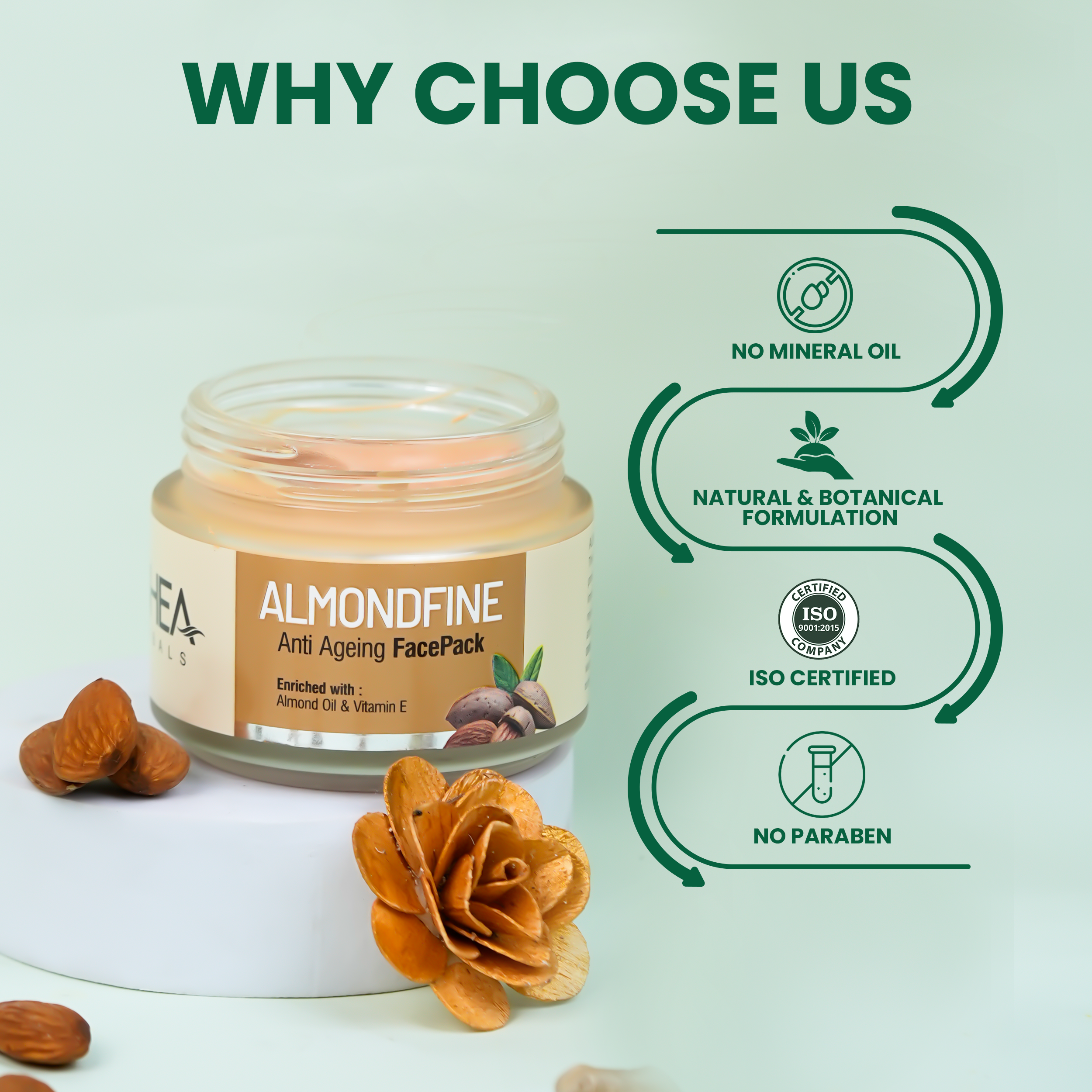 Almondfine Anti-Ageing Facepack(JAR) - Oshea Herbals