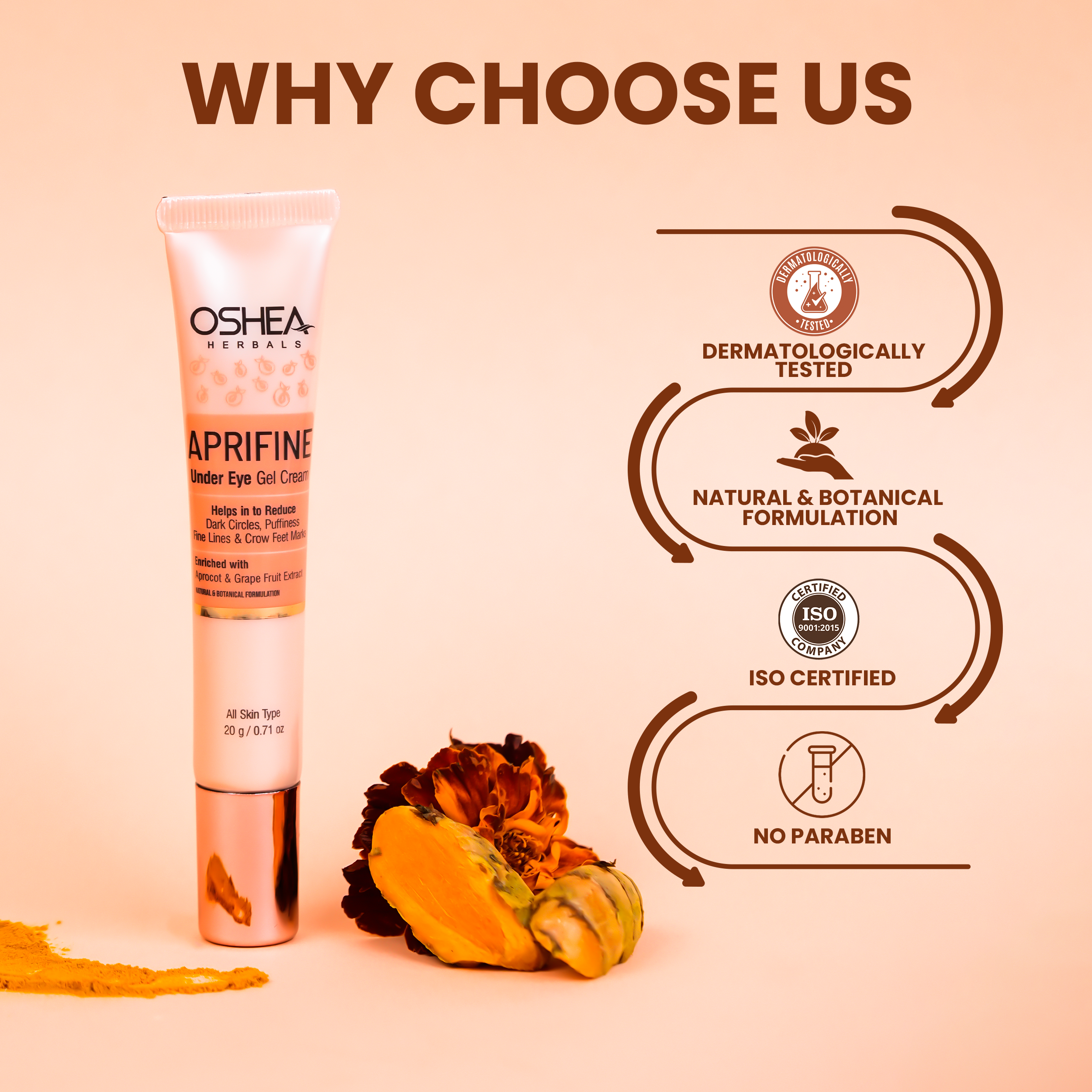 Aprifine Apricot Cream for Under Eye Dark Circle - Oshea Herbals