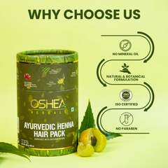 Why Choose Us Natural Henna Hair Pack Oshea Herbals