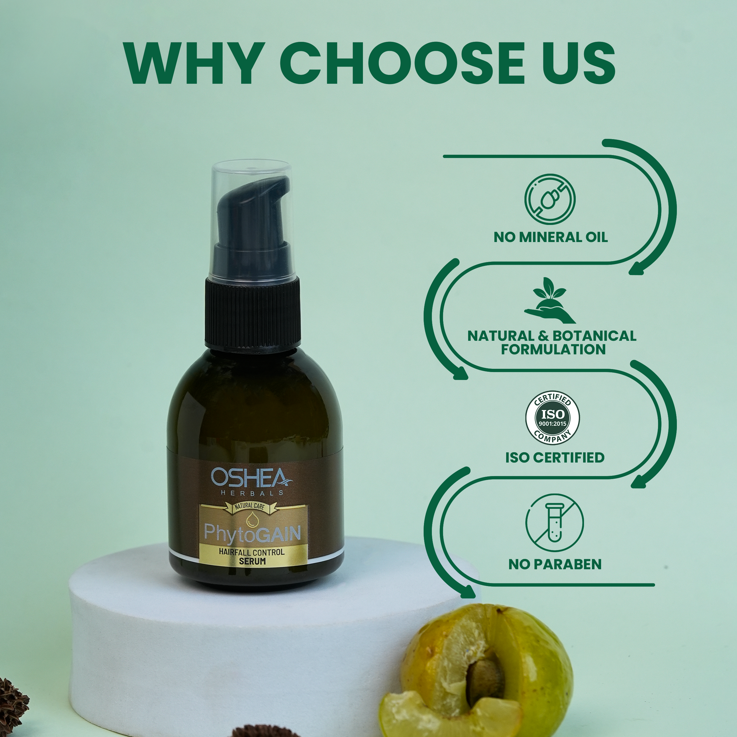 Why Choose Us Phytogain Smoother Hair Serum Oshea Herbals
