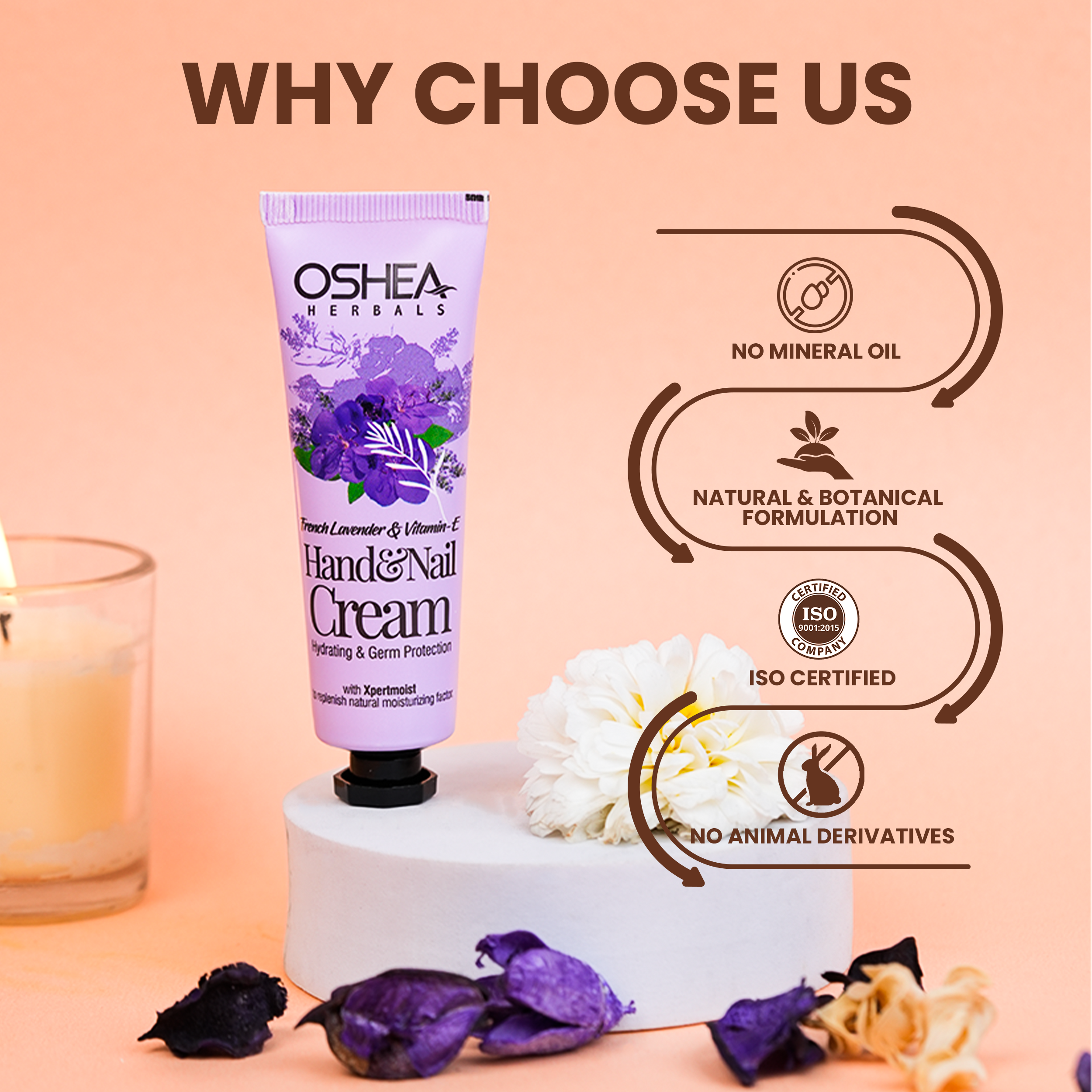 Why choose us French Lavender Vitamin-E Hand Cream & Nail Cream Oshea Herbals