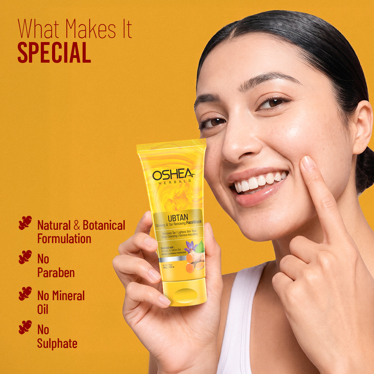 Ubtan Glowing & Tan Removing Facewash