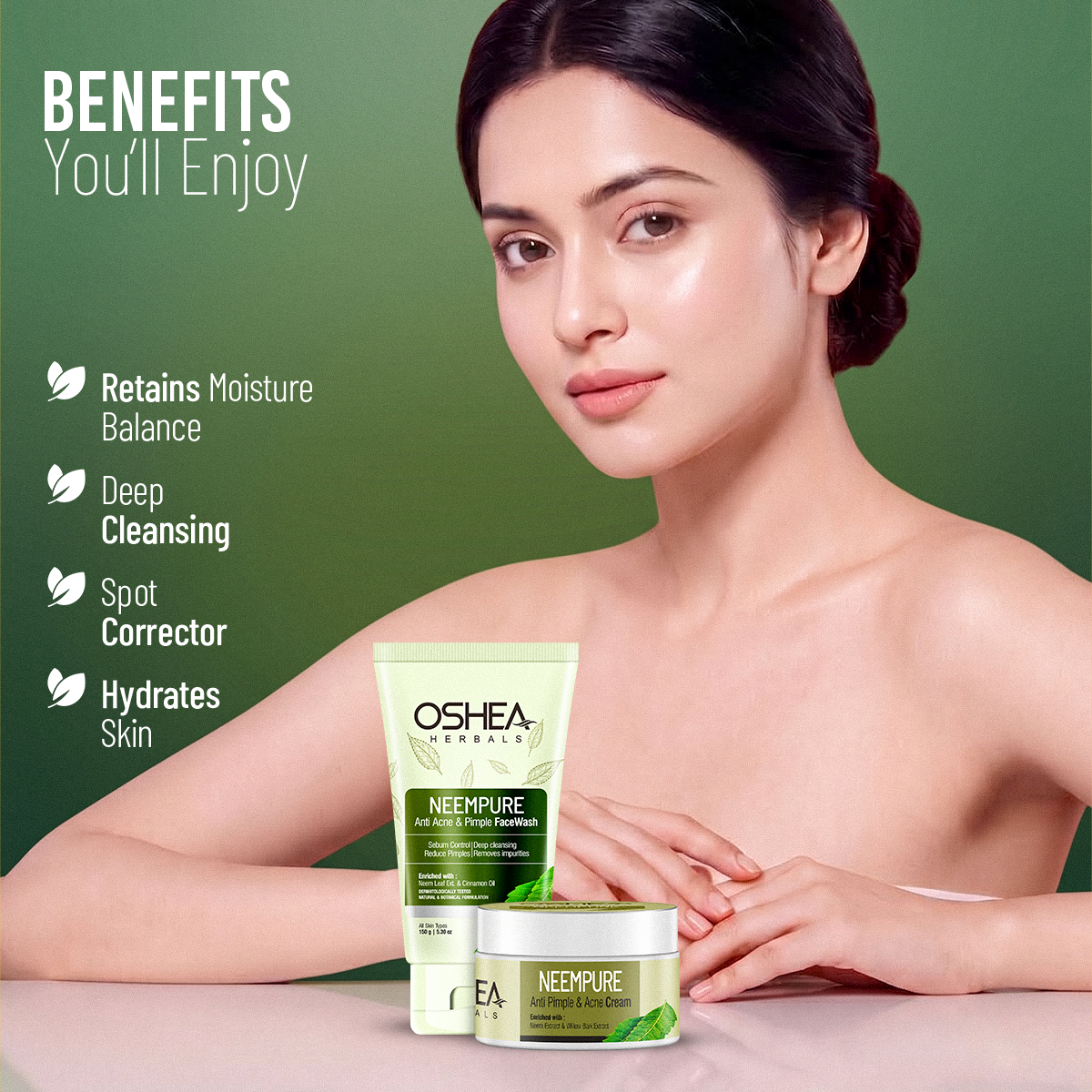 Neempure Anti Acne Pimple Face Wash Neempure Anti Acne Pimple Cream Combo