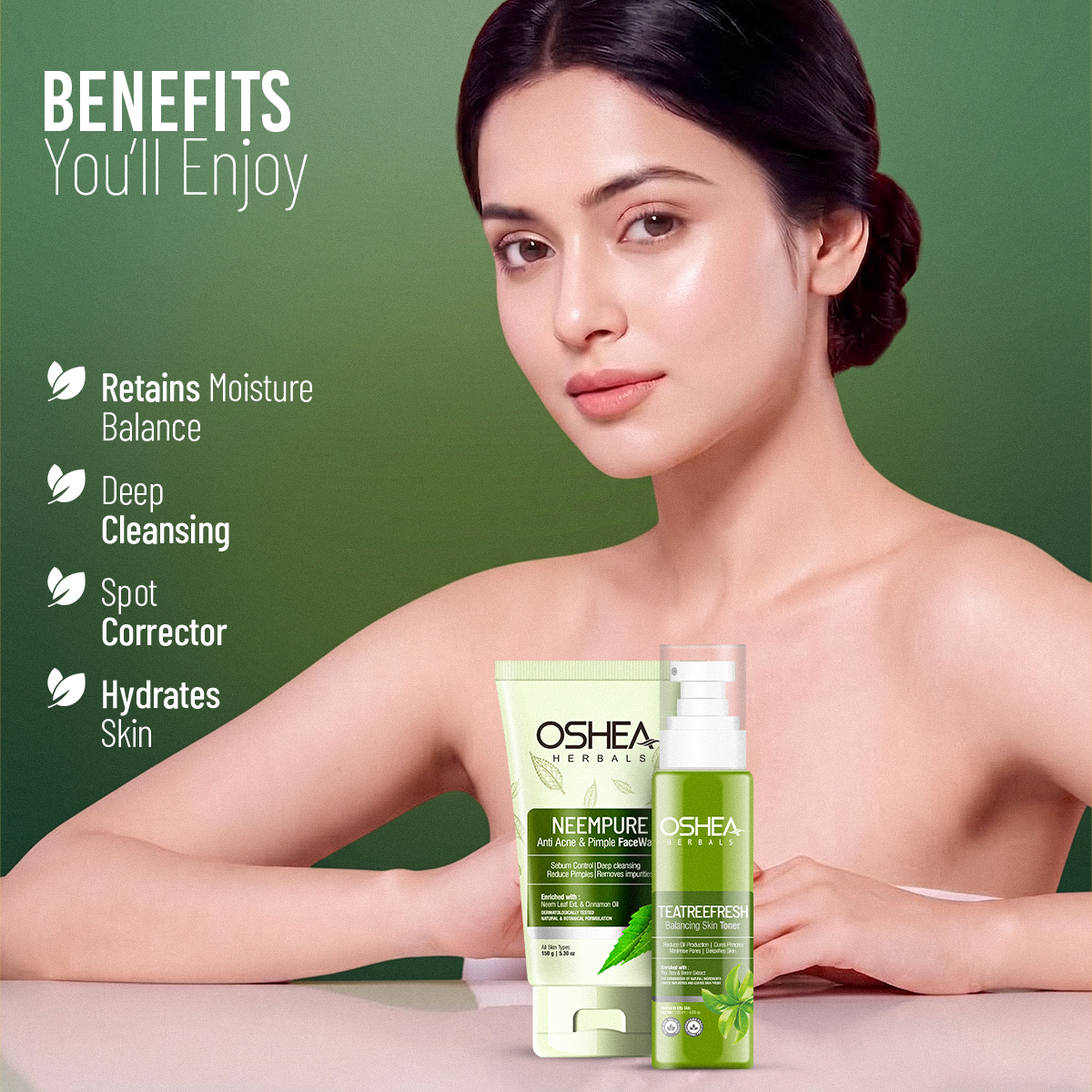 Neempure Anti Acne & Pimple Facewash + Tea tree Toner Combo