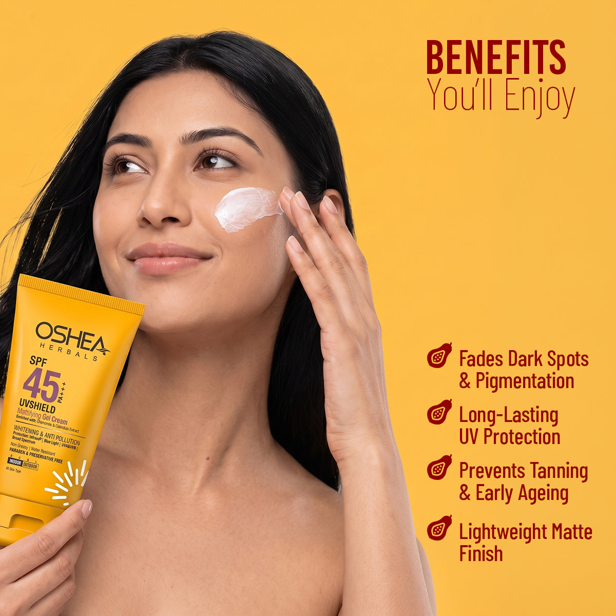 Uv Shield Mattifying Gel Cream SPF 45 PA +++