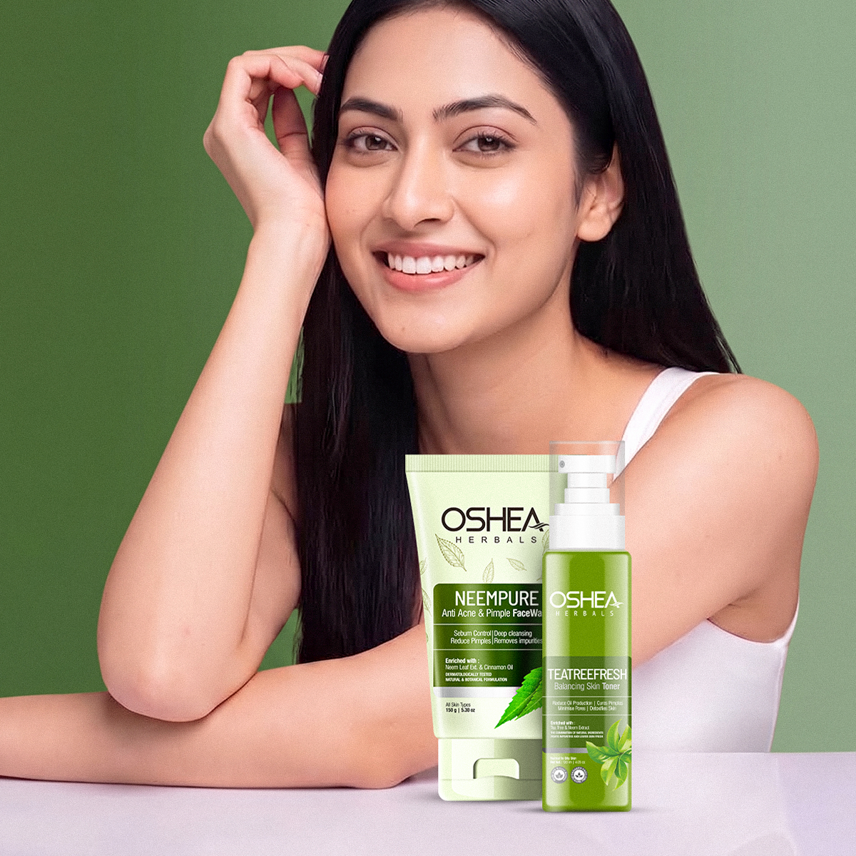 Neempure Anti Acne & Pimple Facewash + Tea tree Toner Combo