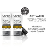 Activated Charcoal Face Scrub+ Activated Charcoal Face Wash Combo