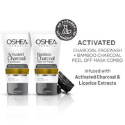 Activated Charcoal Face Wash + Bamboo Charcoal Peel Off Mask Combo