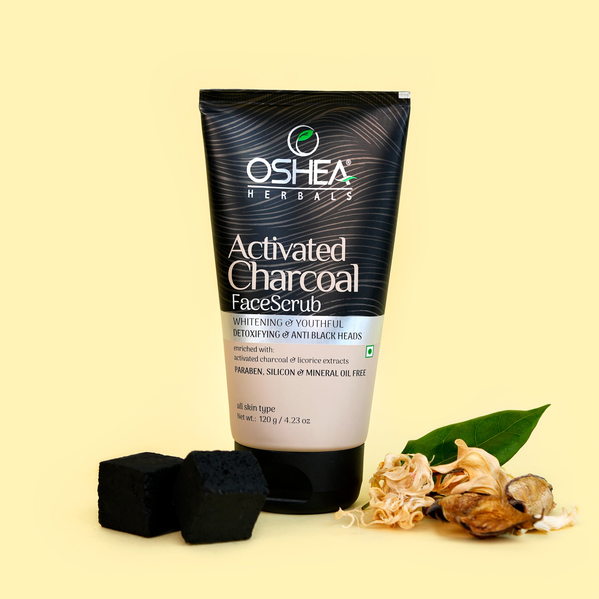 Activated Charcoal Face Scrub Oshea Herbals