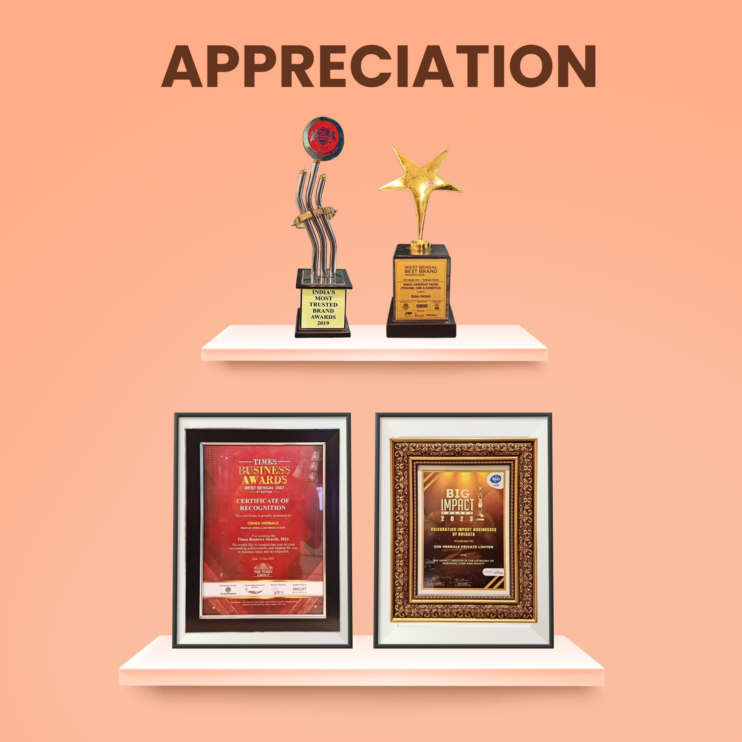  Awards Hand Cream & Nail Cream Combo Pack 4 Oshea Herbals