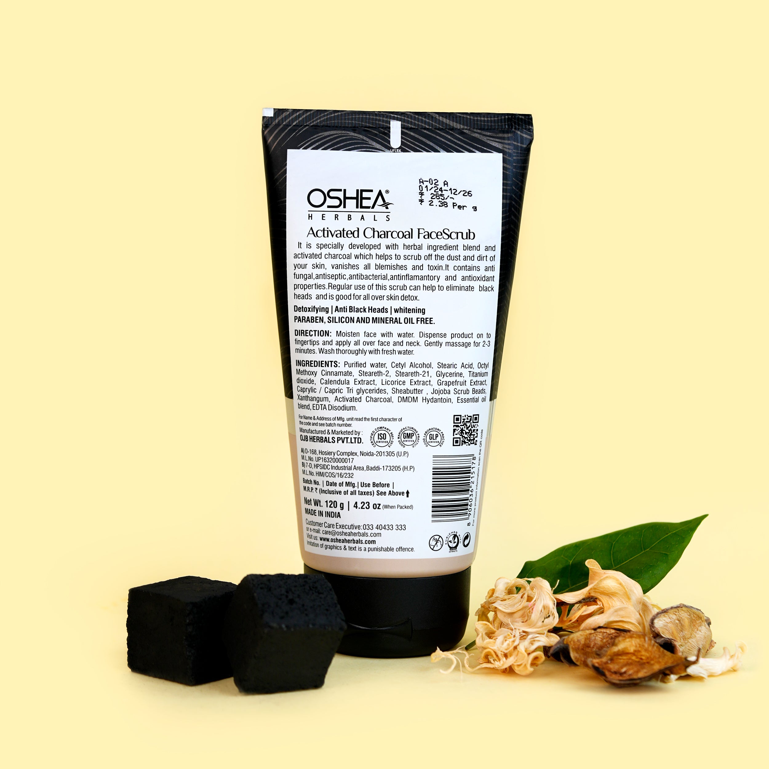 Activated Charcoal Face Scrub - Oshea Herbals