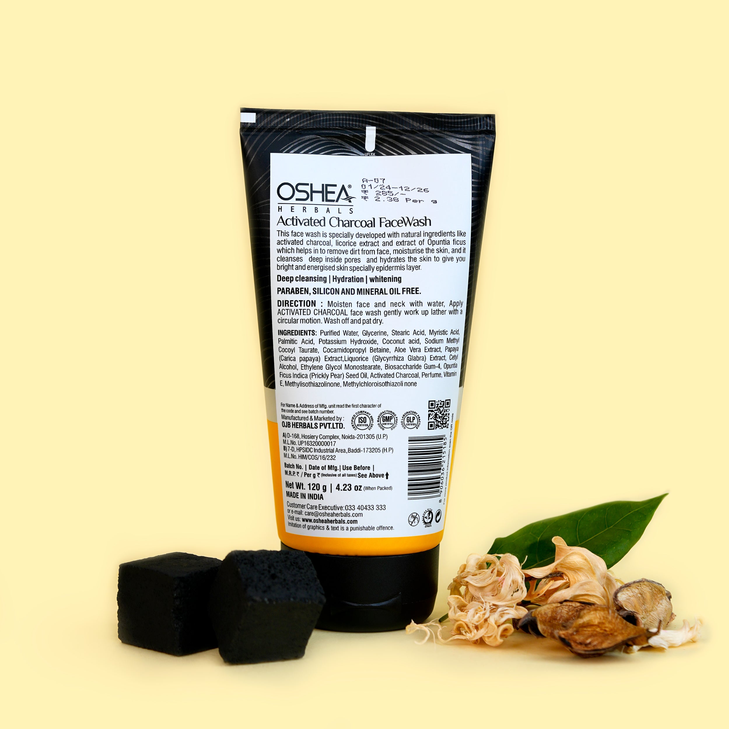  Back Activated Charcoal Face wash Oshea Herbals