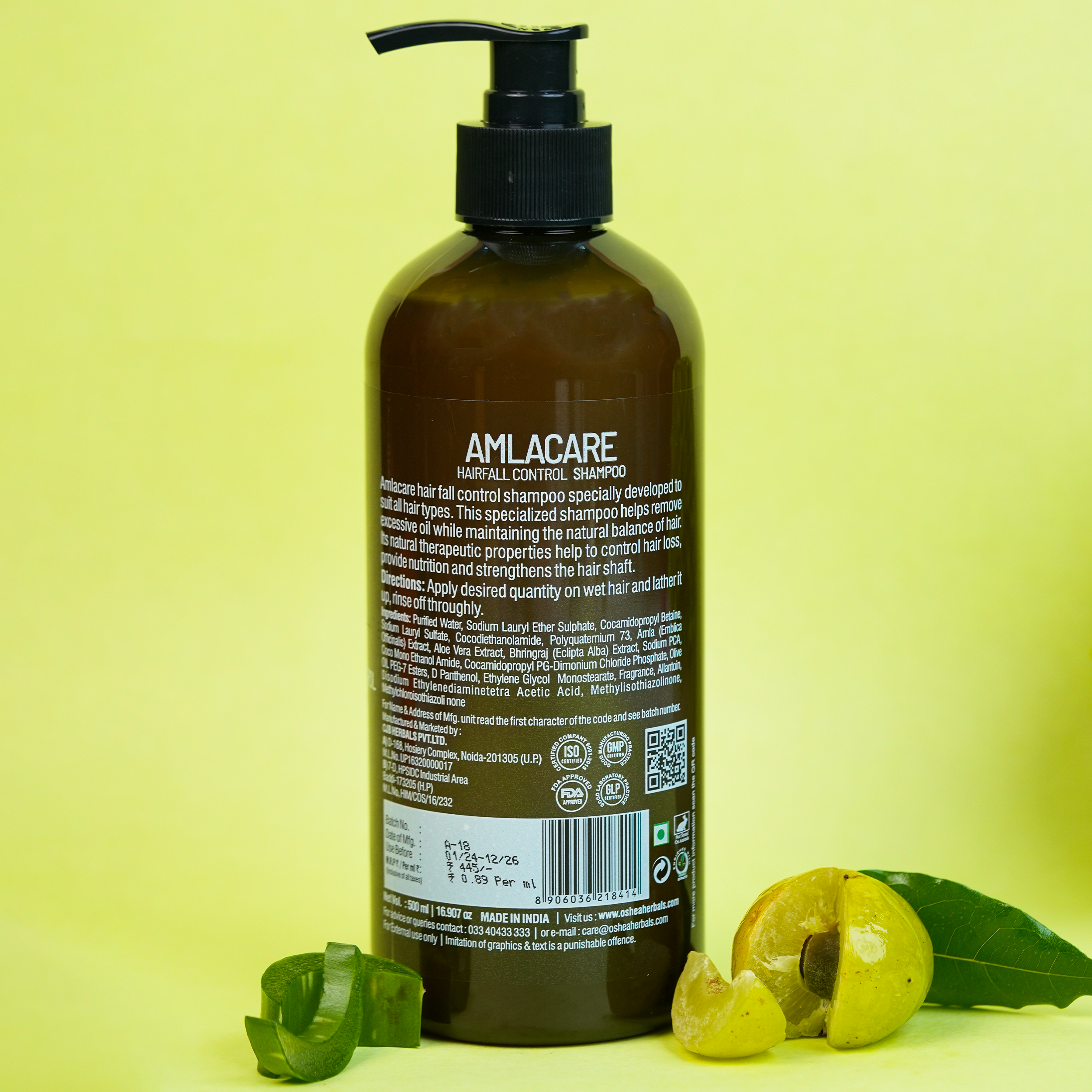 Back AmlaCare Hairfall control Shampoo Oshea Herbals