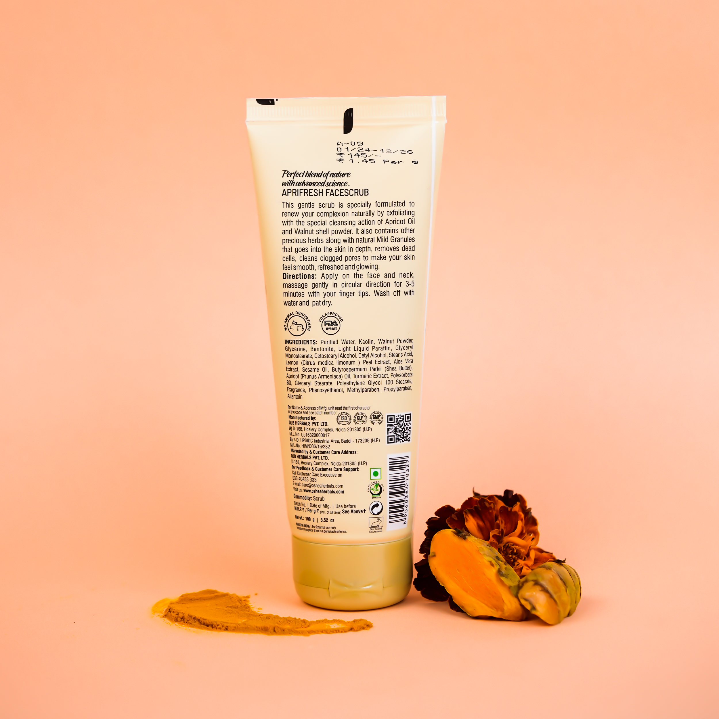 Back Aprifresh Apricot Face Scrub Oshea Herbals