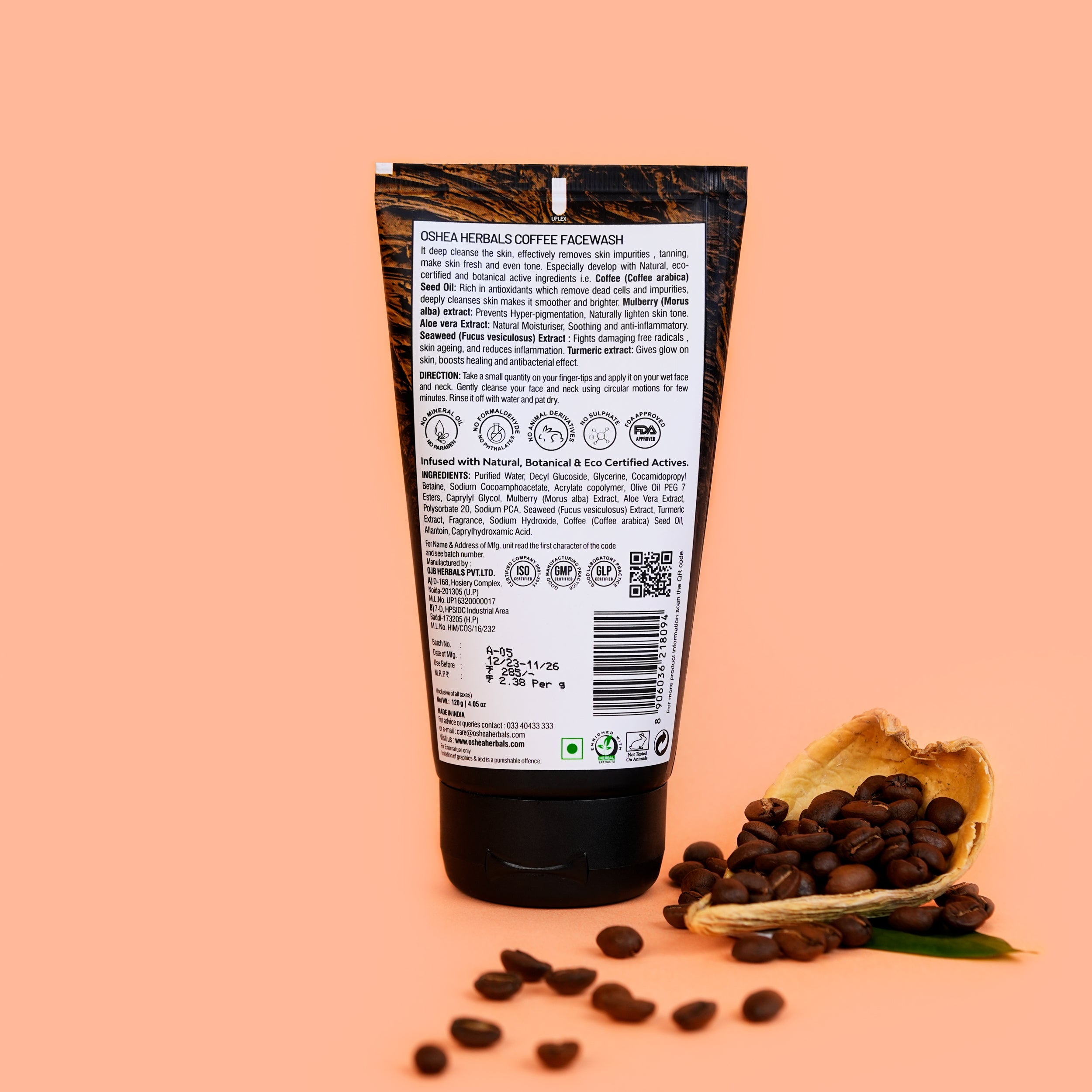 Back Cafeine-pro Face wash Oshea Herbals