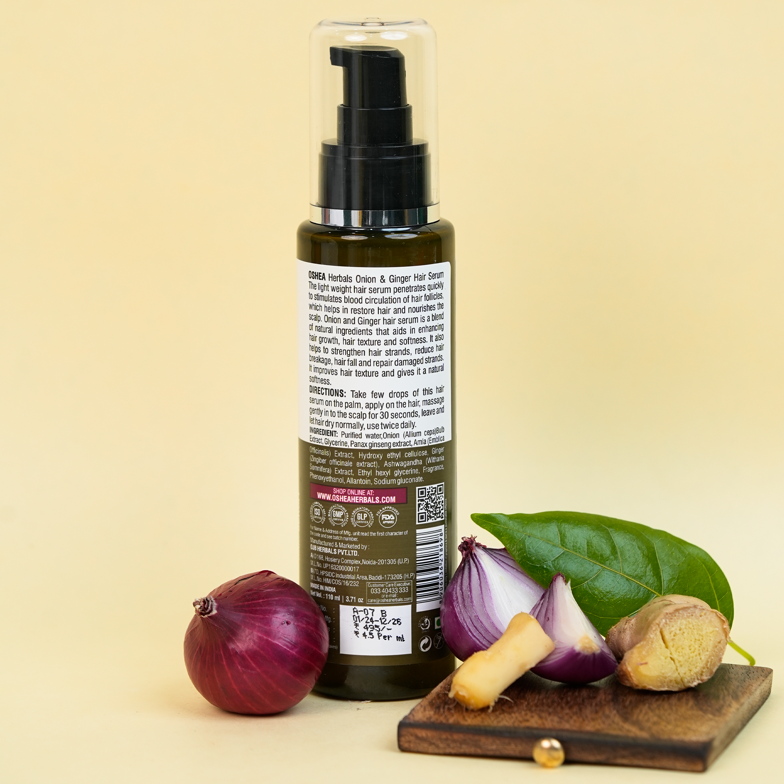  Back Onion And Ginger Hair Serum Oshea Herbals