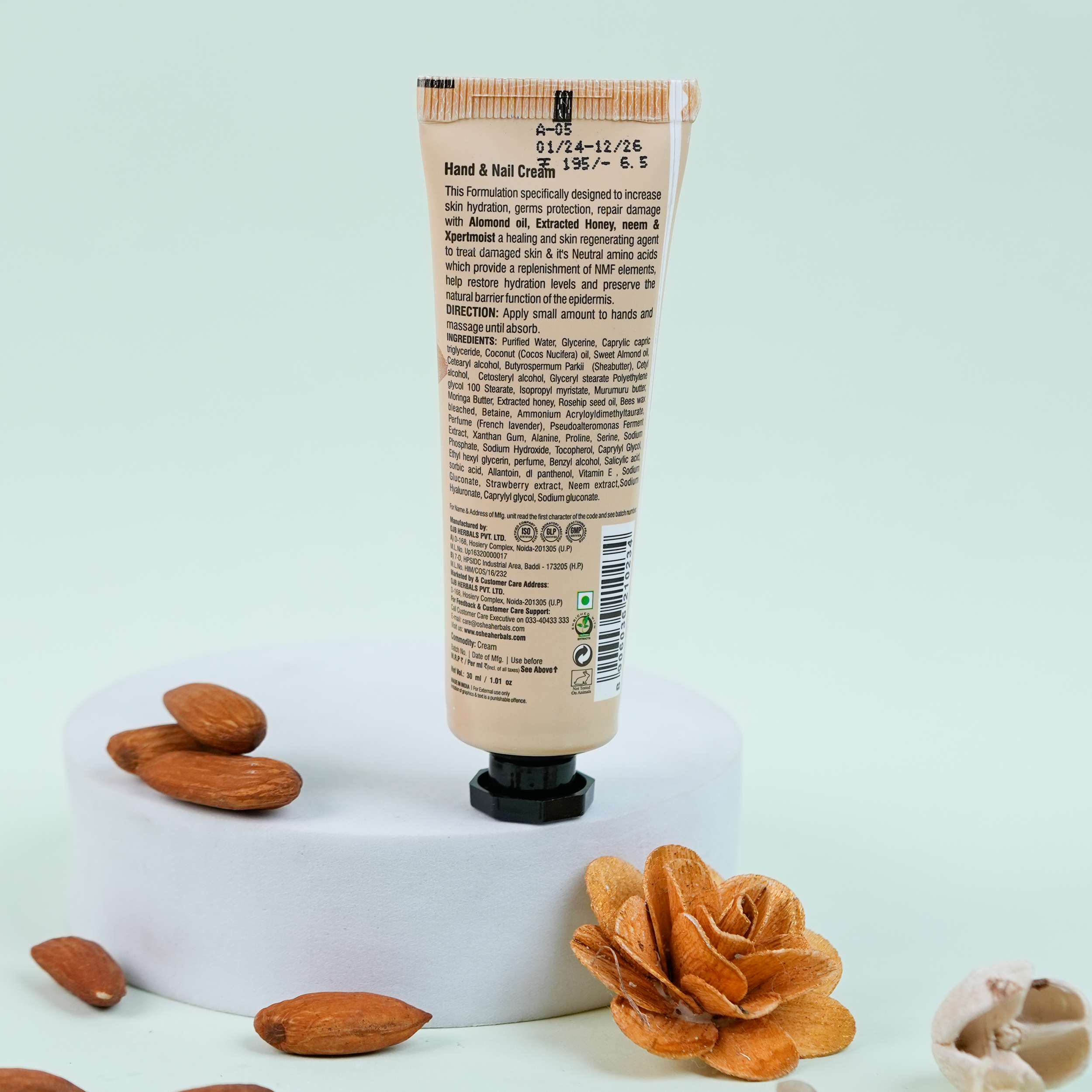 Almond Milk & Honey Hand Cream & Nail Cream - Oshea Herbals