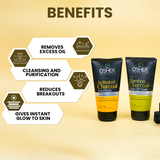 Activated Charcoal Face Wash +Bamboo Charcoal Peel Off Mask Combo - Oshea Herbals