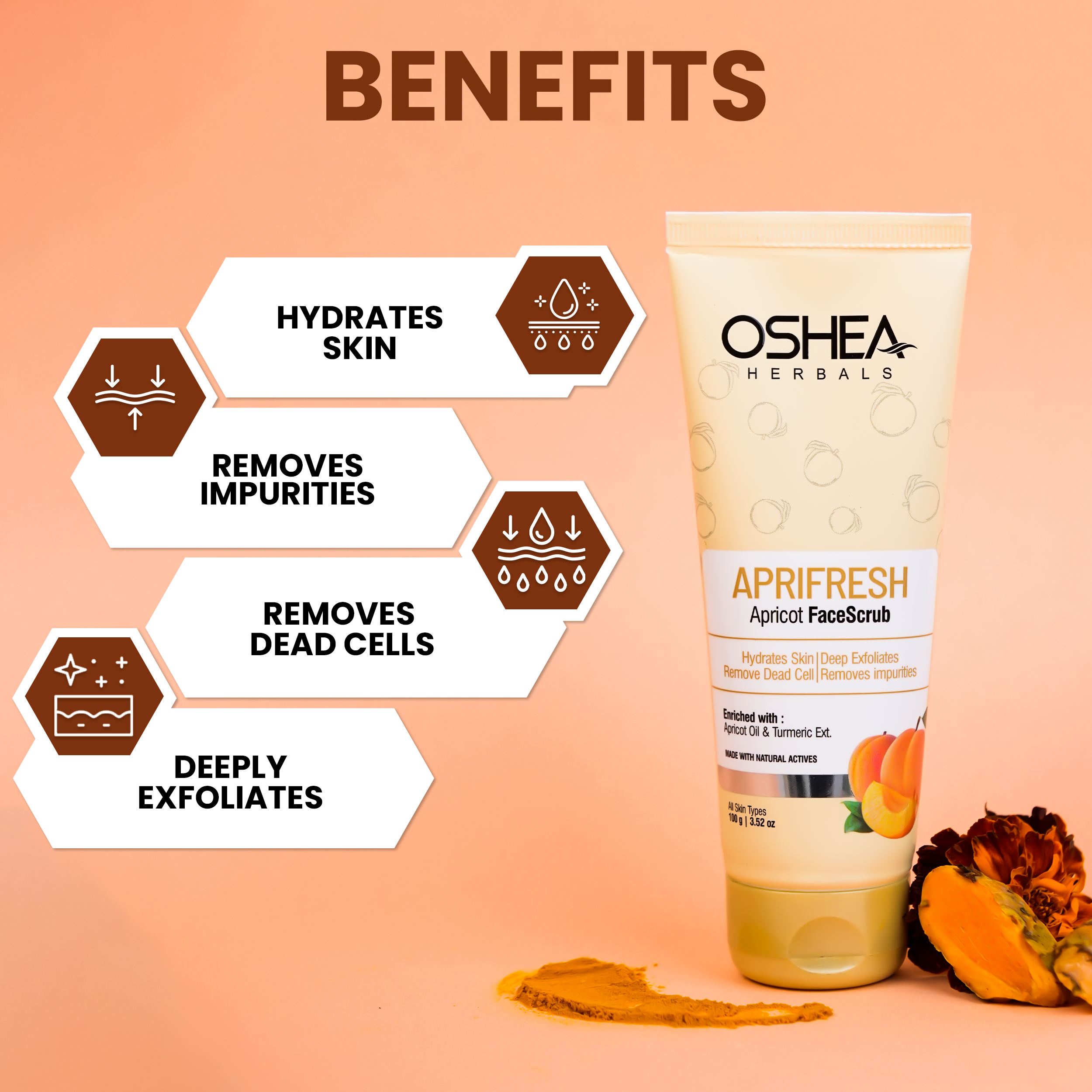 Aprifresh Apricot Face Scrub - Oshea Herbals