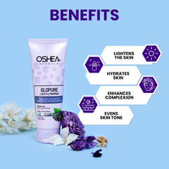 Benefits Glopure Lightening Facepack_Tube_Oshea Herbals