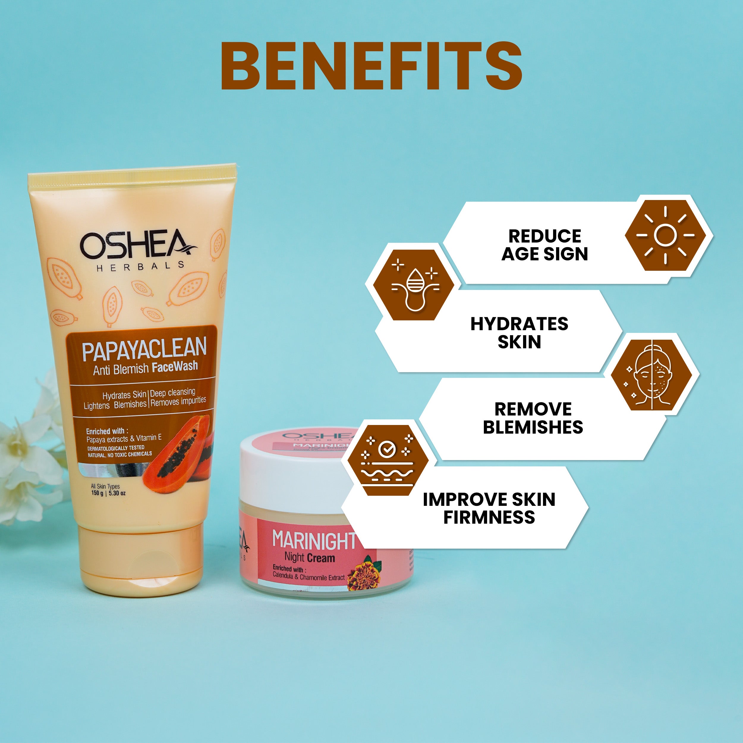 Marinight Night Cream + Papaya Facewash Combo