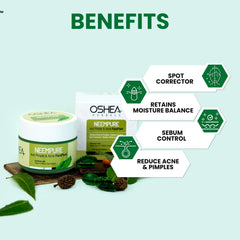 Benefits NeemPure Anti Pimple Acne Facepack Jar Oshea Herbals