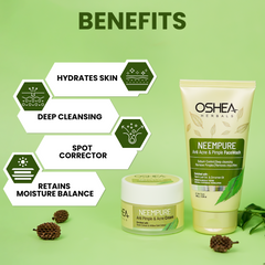  Benefits Neempure Anti Acne Pimple Face Wash Neempure Anti Acne Pimple Cream Combo Oshea Herbals