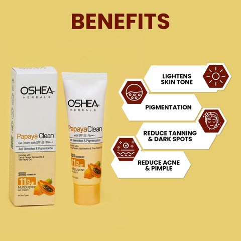 Buy Papaya Clean 11 in One Gel Cream with SPF-25 | PA+++ Online – Oshea ...