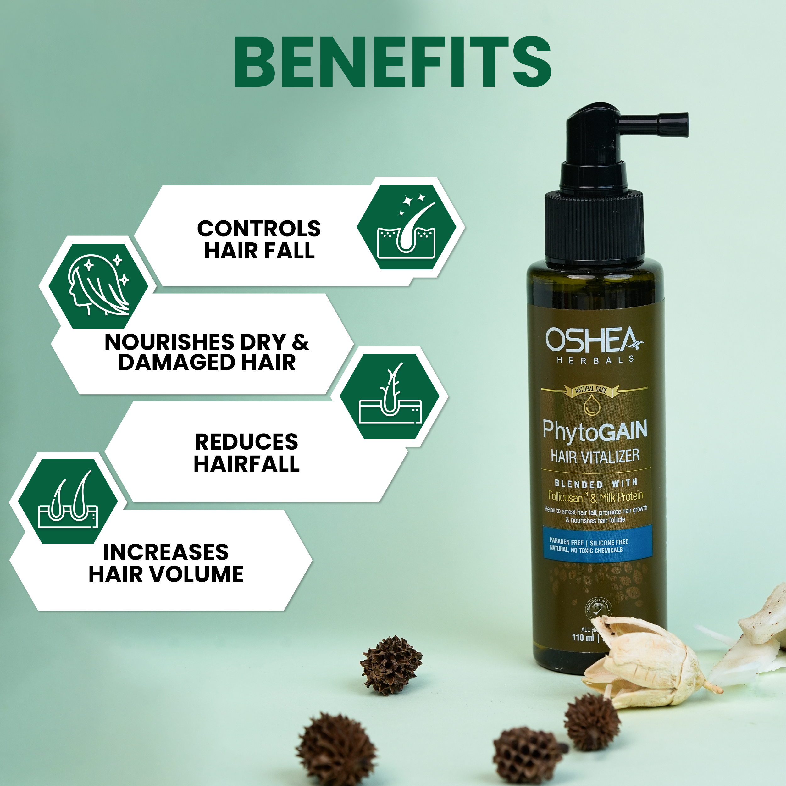 Benefits Phytogain Hair Vitalizer Oshea Herbals