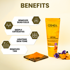 Benefits Ubtan Glowing & Tan Removing Face Scrub Oshea Herbals