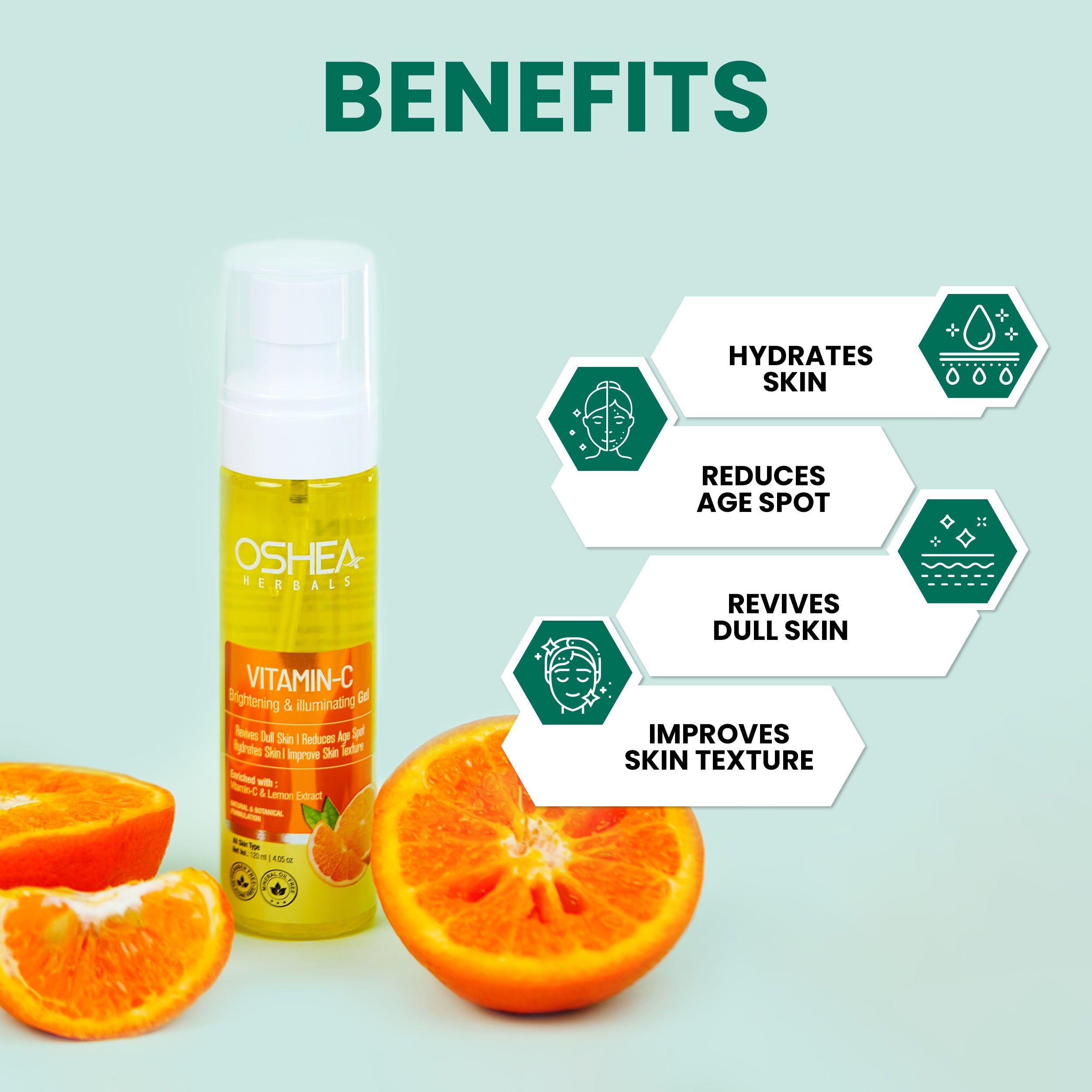 Benefits Vitamin C Brightening_Illuminating Gel Oshea Herbals