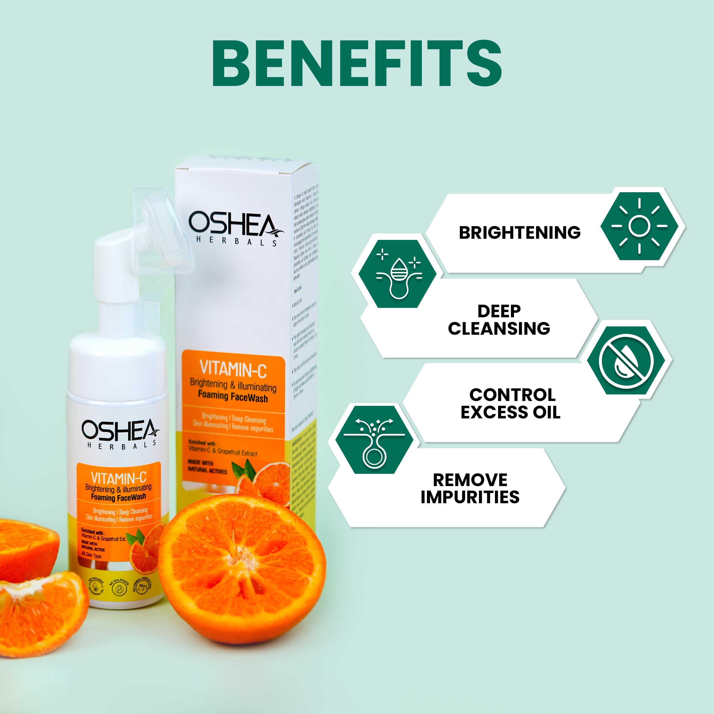 Benefits Vitamin C Brightening_Skin Illuminating Foaming Face wash