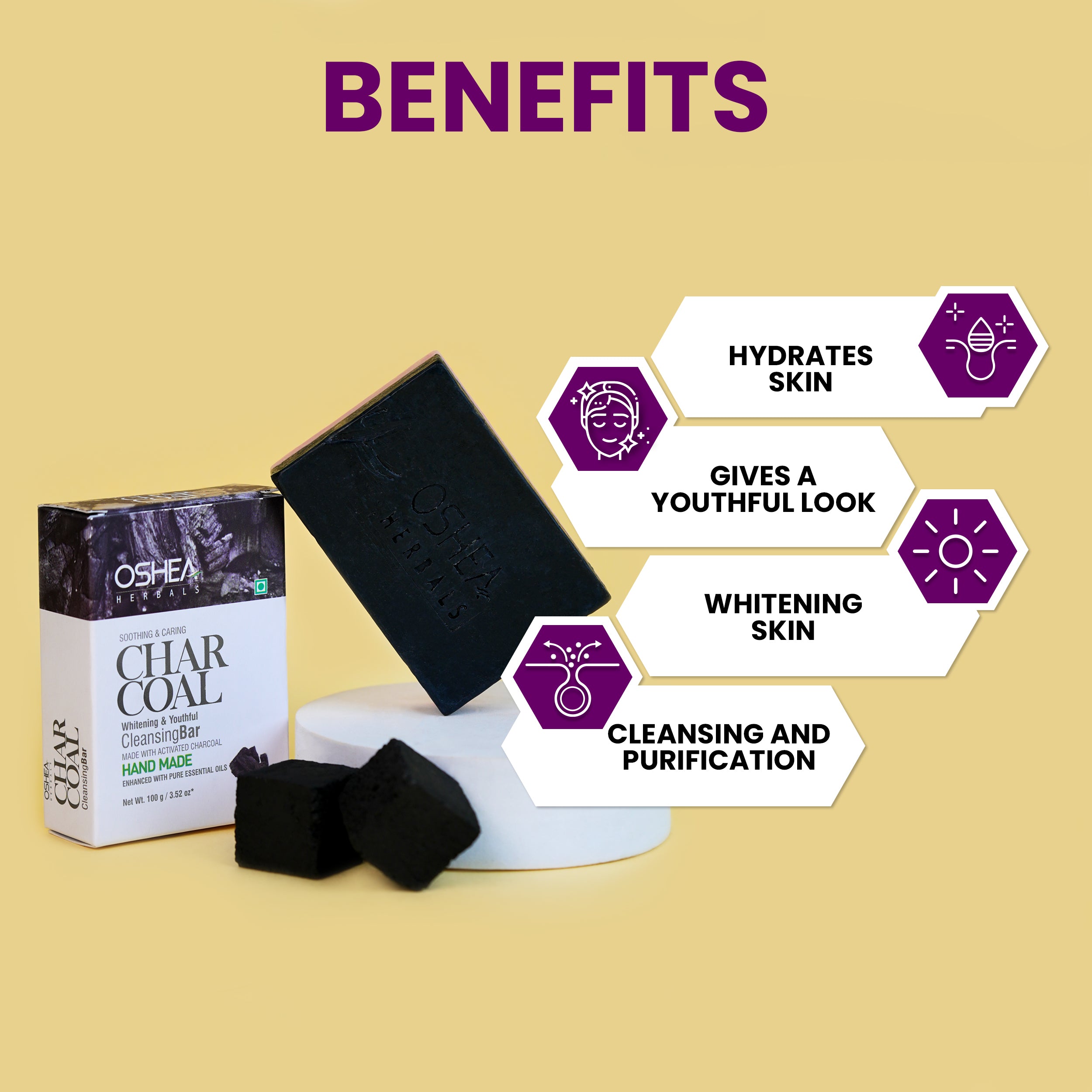 Benifts Charcoal Cleansing Bar Oshea Herbals