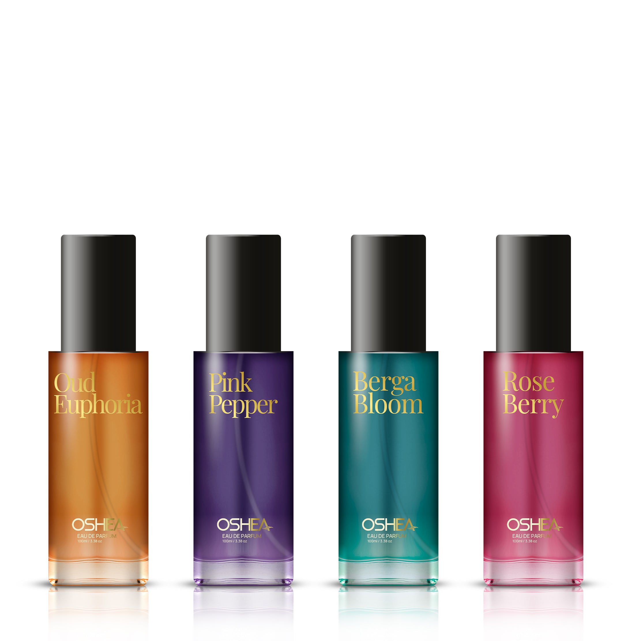 Oshea EAU DE PERFUME COMBO PACK - WOMEN 20MLX4 (Pink Pepper/Berga Bloom/Oud Euphoria/Rose Berry)
