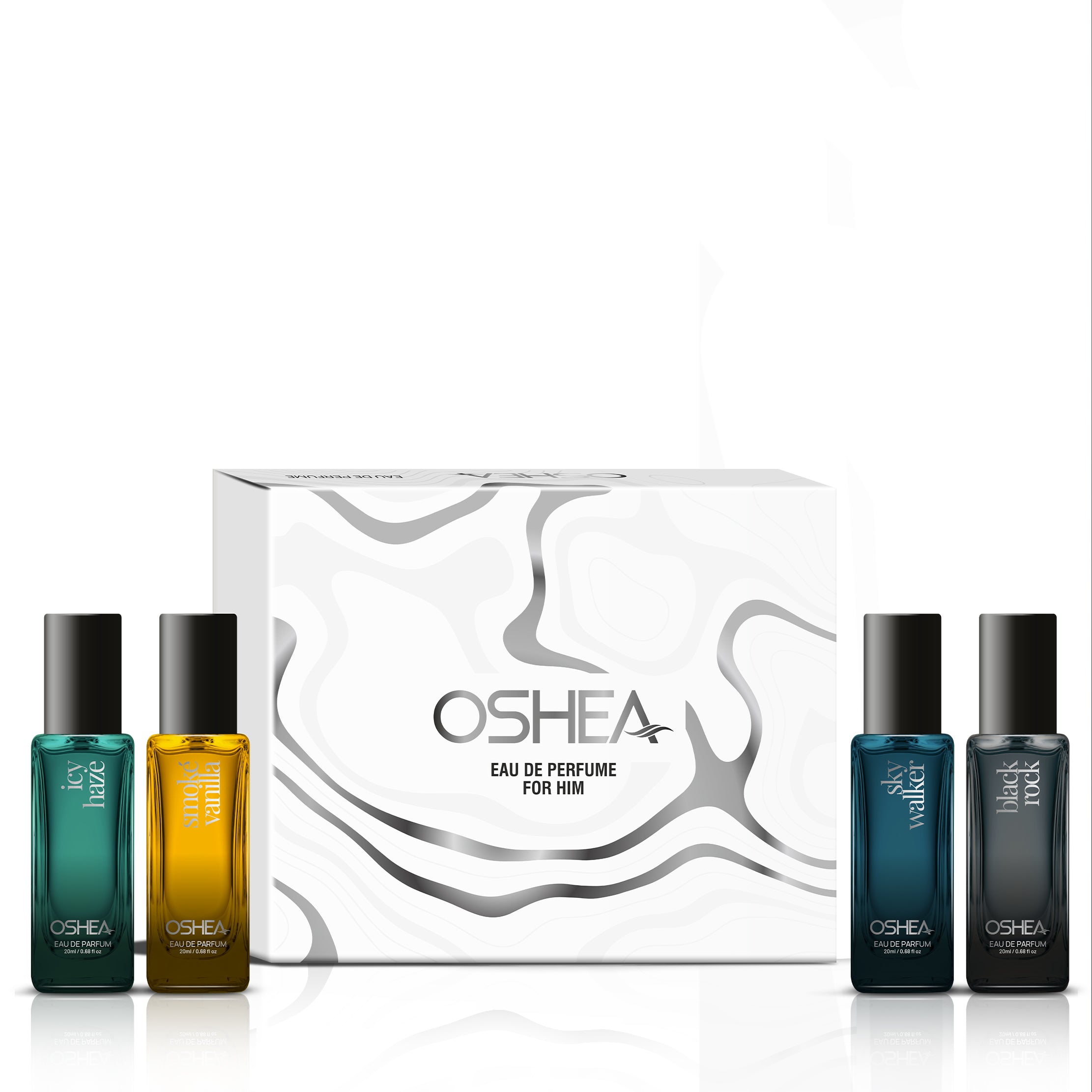 Oshea EAU DE PERFUME COMBO PACK - MEN 20MLX4 (Icy Haze/Smoke Vanilla/Sky Walker/Black Rock)