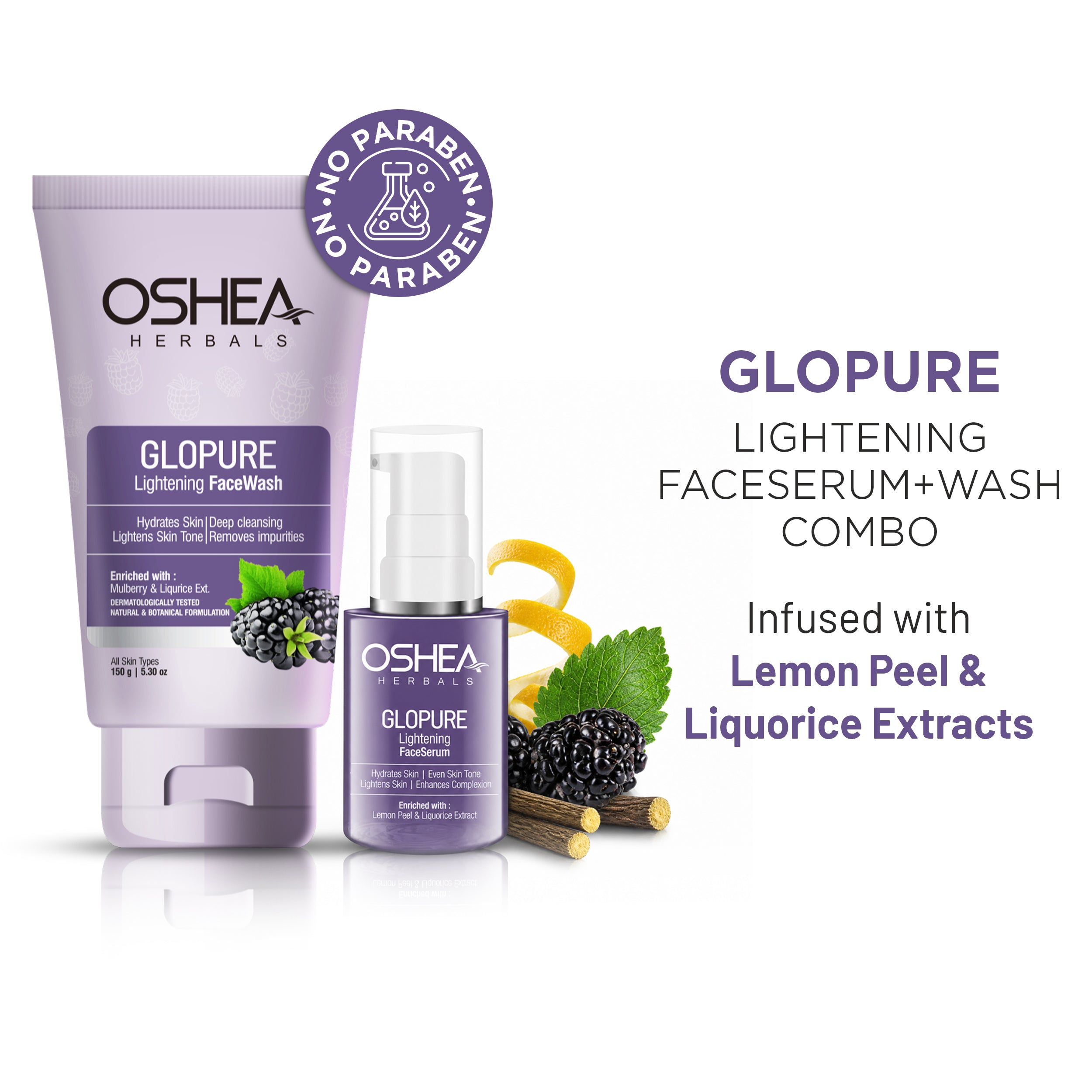Glopure Lightening Serum + Glopure Lightening Facewash 150 gm Combo