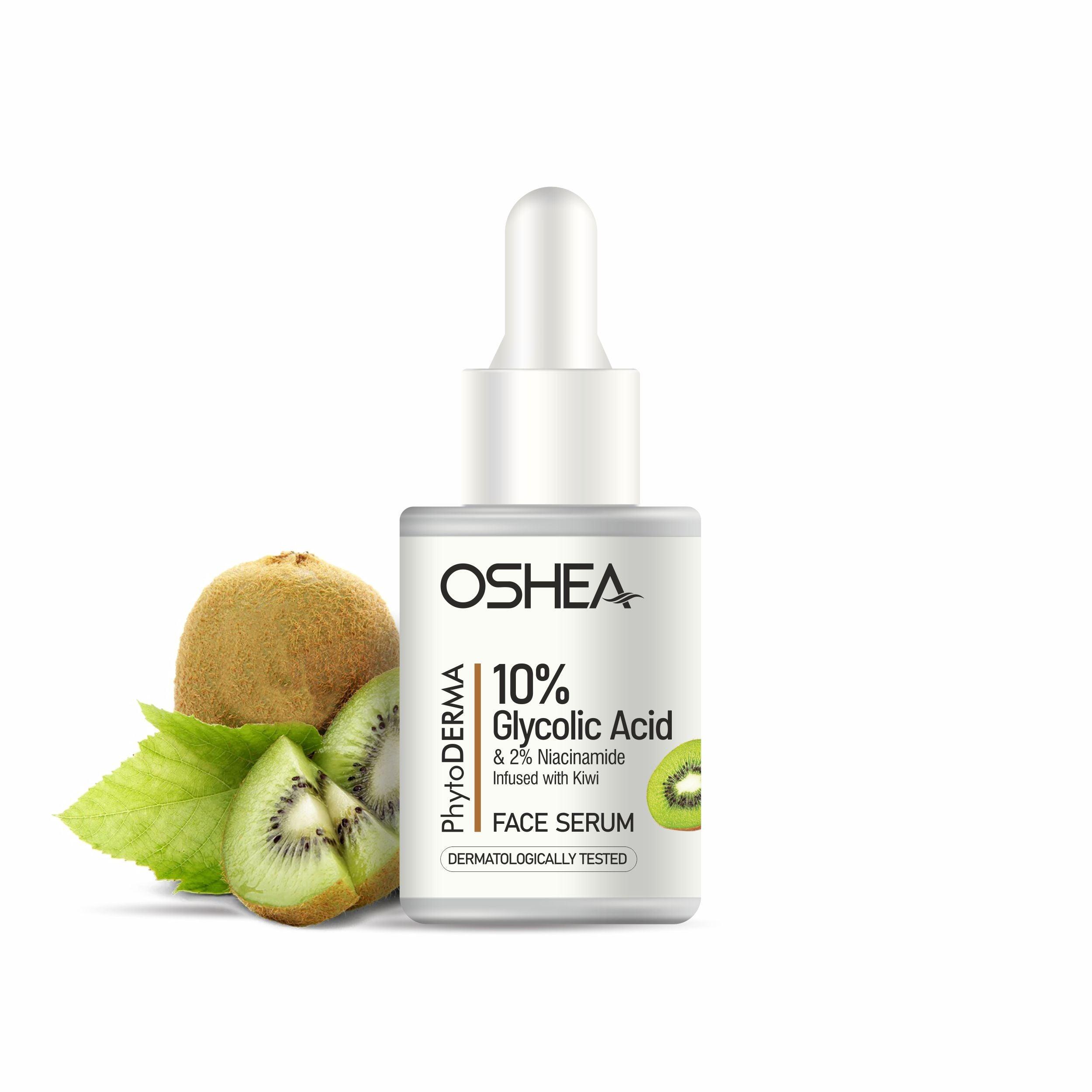 Face Serum - 10% Glycolic Acid + 2% Niacinamide infused with Kiwi