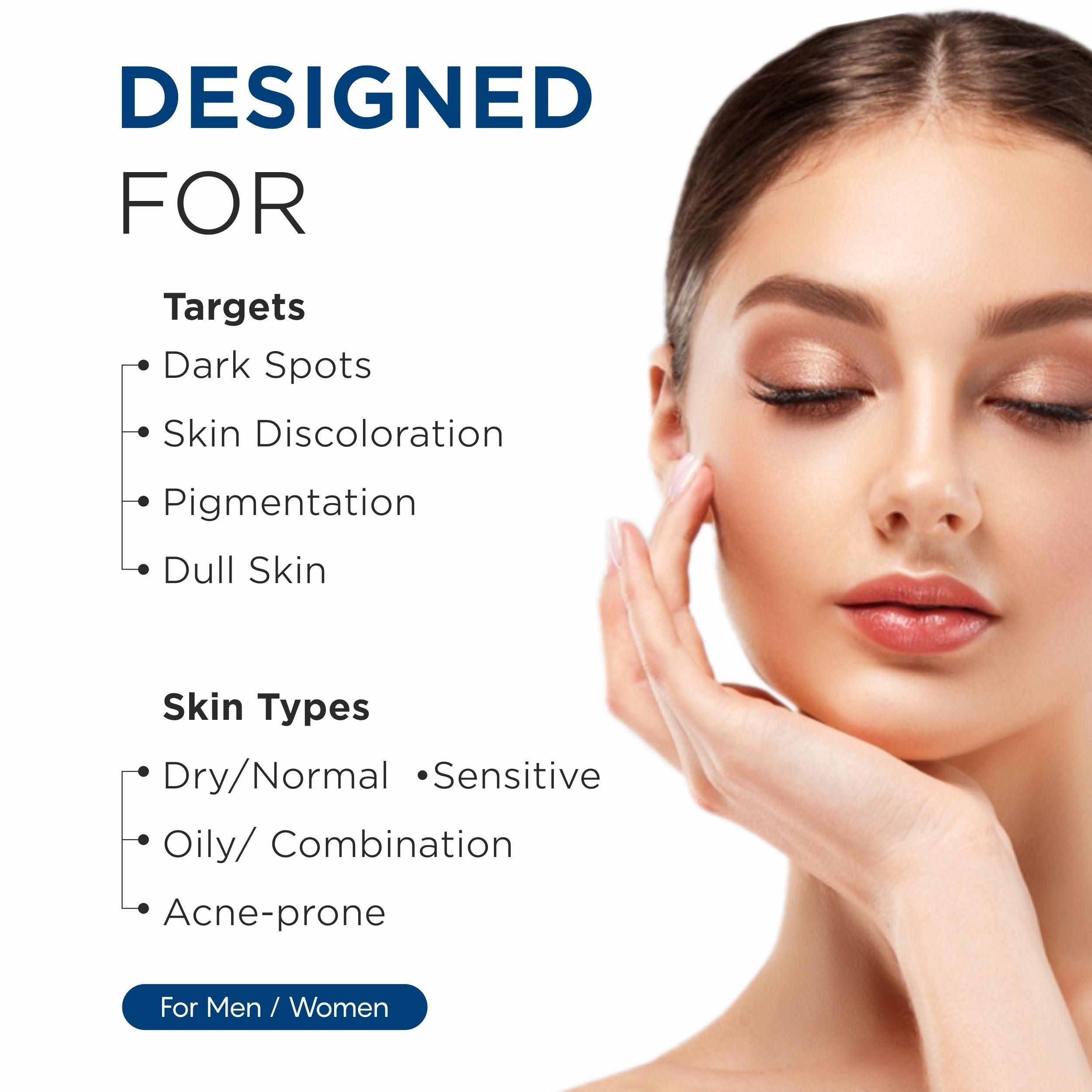 Face Serum - 2% Kojic Acid + 1% Alpha Arbutin & Niacinamide infused with Blueberry