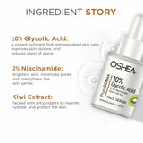 10% Glycolic Acid + 2% Niacinamide infused with Kiwi Face Serum