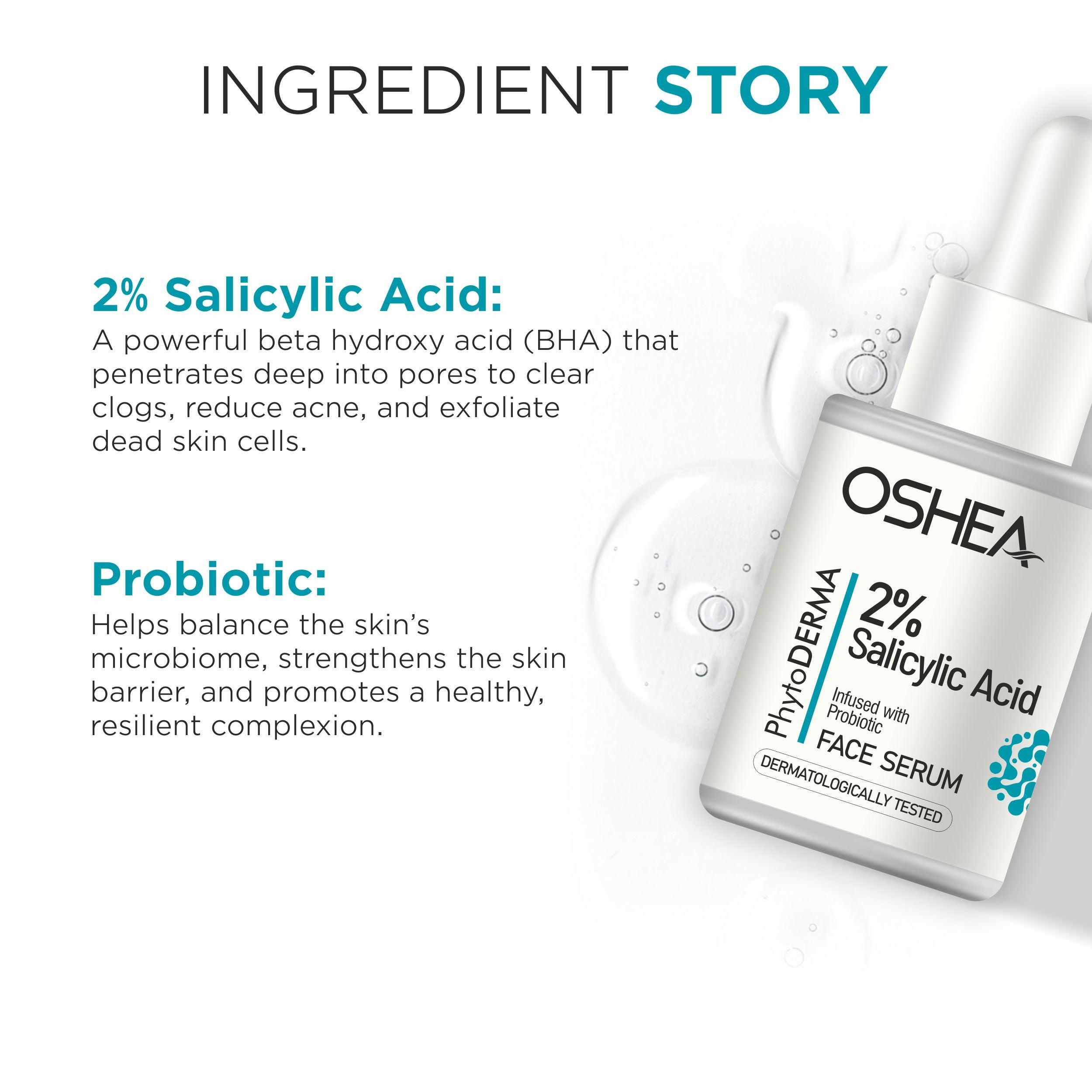 Face Serum - 2% Salicylic Acid Serum infused with Probiotic